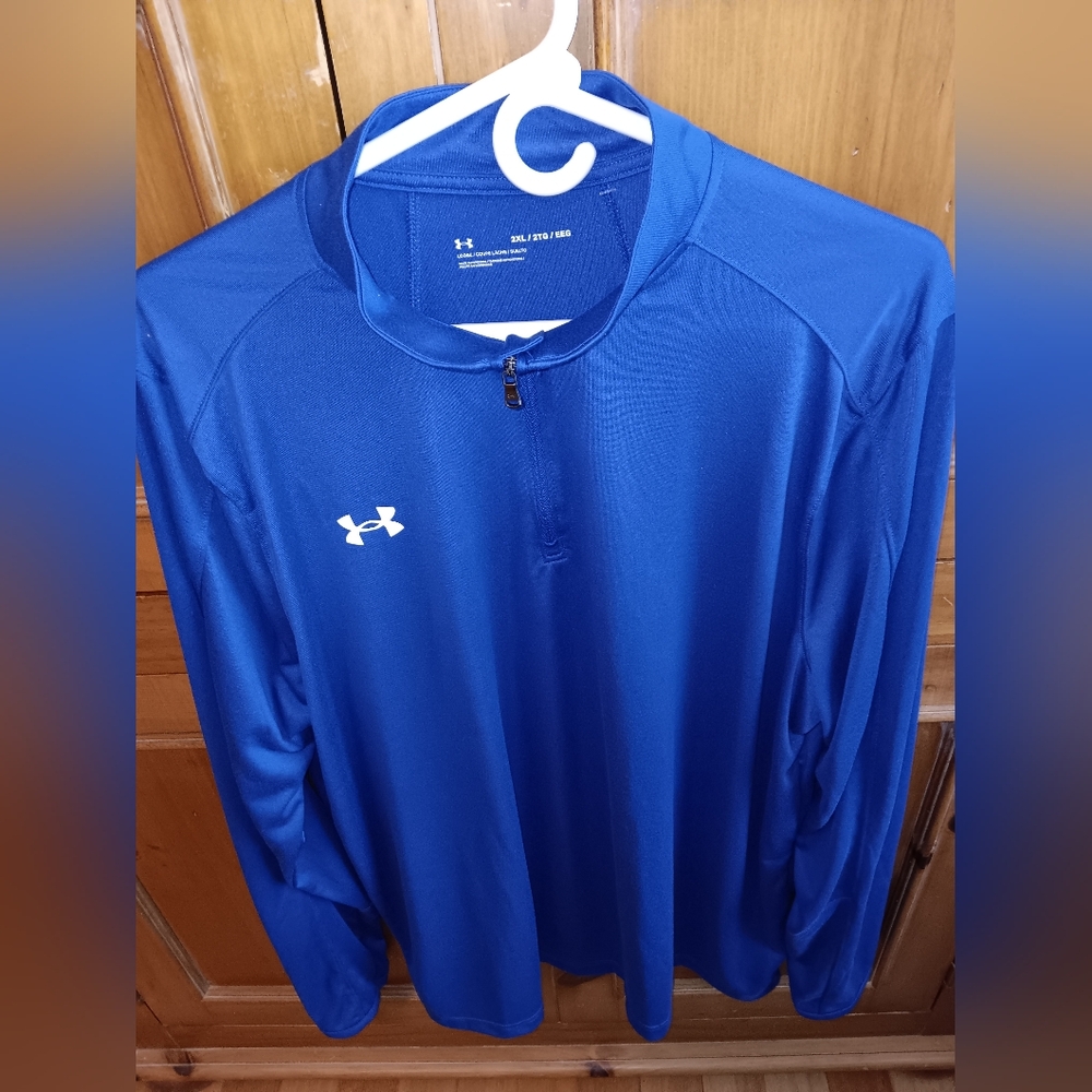 Under Armour Royal Blue Quarter Zip Top XXL LOOSE NEW